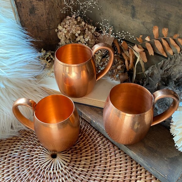 3 West Bend Copper Moscow Mule Mugs Cups Made in USA - Picture 2 of 5